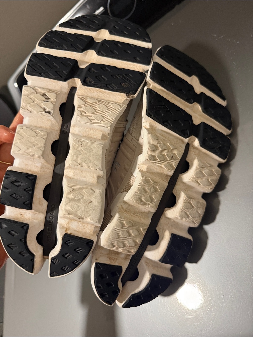 On Running Neutral Beige Sneakers with Black Laces - Picture 6 of 6